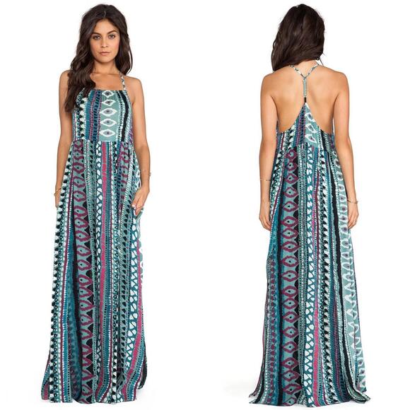 Somedays Lovin Dresses & Skirts - Somedays Lovin Women’s Size XS Blue Multi Liar Liar Printed Casual Maxi Dress